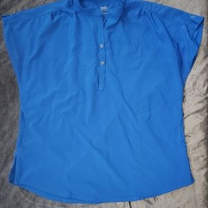 Royal blue scrub top